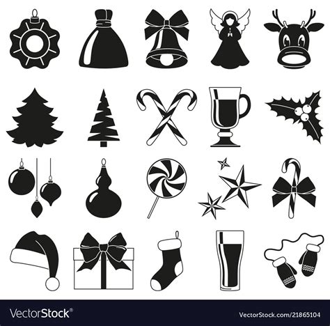 Christmas Vector Black And White