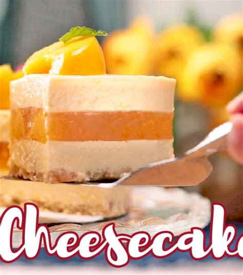 No Bake Peach Cheesecake Yoripe