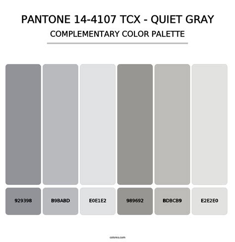 Pantone Tcx Quiet Gray Color Palettes Colorxs