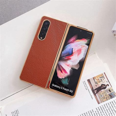 Luxury Leather Hard Case For Samsung Galaxy Z Fold 4 – Galaxy Z Fold 4 Case