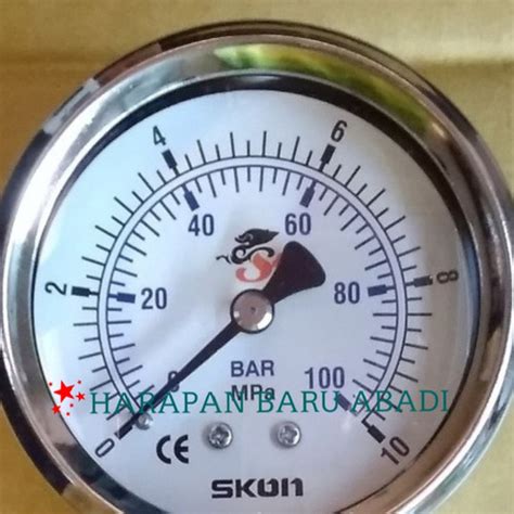 Jual Pressure Gauge Stainless Skon Inch Mpa Bar Ss Brass