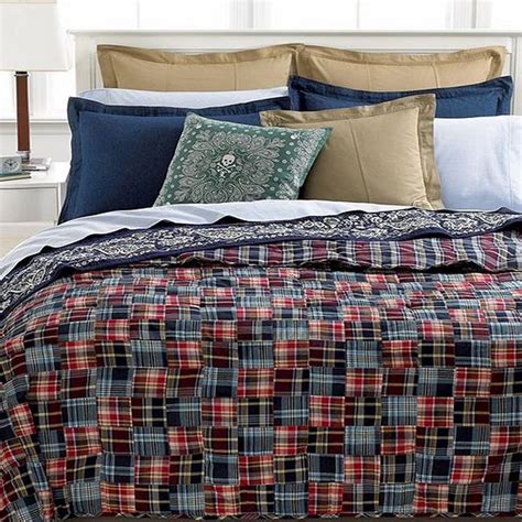 Ralph Lauren University Bedding Layne Madras Plaid Fullqueen Quilt New