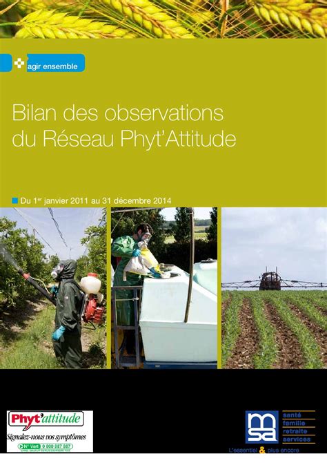 Msa Sant S Curit En Agriculture Bilan Des Observations Du R Seau