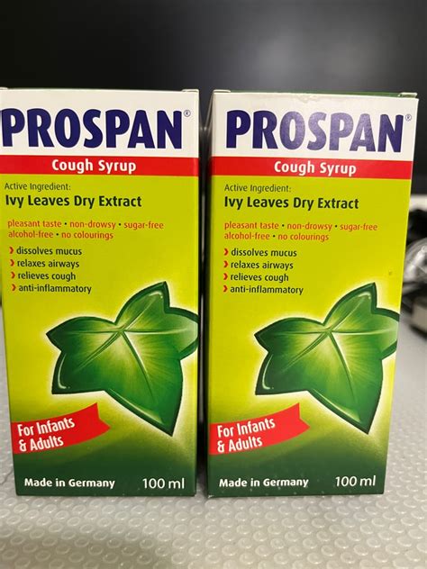 Prospan Cough Syrup For Infants Adults Health Nutrition Medical