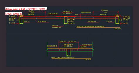 Detay Asma Kat Dwg Projesi Autocad Projeler