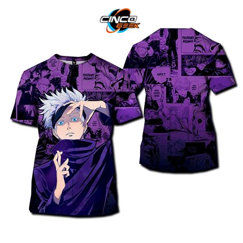 Camisa Anime Jujutsu Kaisen Satoru Gojo Itadori Sukuna Estampa Total