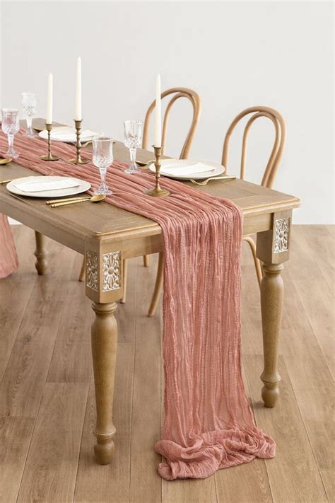 Rustic Gauze Cheesecloth Table Runner W X Ft Ft Colors In