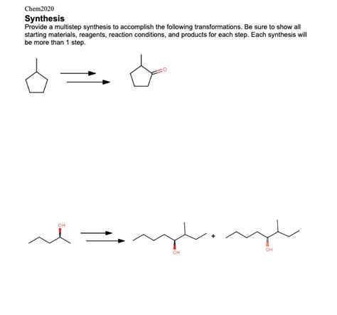 Solved Chem Synthesis Provide A Multistep Synthesis To