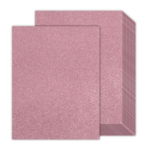 Pink Glitter Cardstock X Double Sided Sheets Goefun Pink No