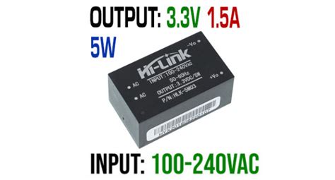 Hi Link AC DC 3 3V 1 5A 5W Power Module Micro Robotics