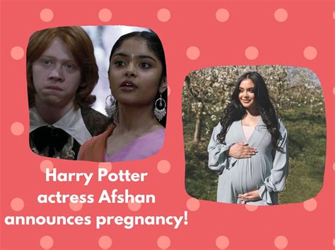 Harry Potter Actress Afshan Pregnant Harry Potters Padma Aka Afshan