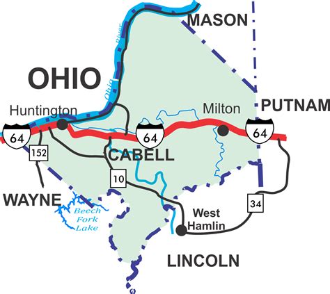 Cabell County Wv Map - Channa Antonetta