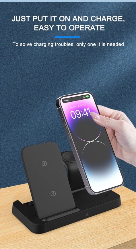 2023 New Arrival 3 In 1 Foldable Wireless Charger Qi 15w Fast Wireless Charger Station Upgrade