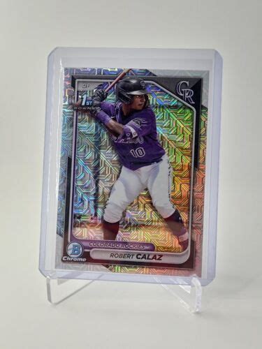 ROBERT CALAZ 2024 TOPPS BOWMAN CHROME 1ST BOWMAN MOJO REFRACTOR BCP 131