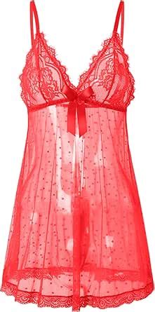 AIBINGGE Sexy Lingerie Lace Babydoll Chemise Black Women S Sleepwear