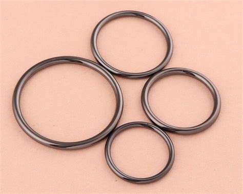 Metal O Rings Welded Metal Loops Gunmetal Round Formed Strap Etsy