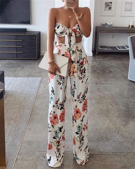 Pin By Saray Guchi💞 On Outfit Verano High Waisted Pants Shoulder Knots Wide Leg Pant Suit