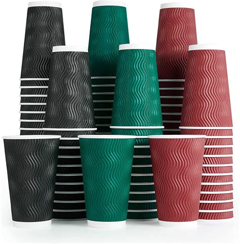 Muchii 16 Oz Paper Coffee Cups 90 Count Multicolor