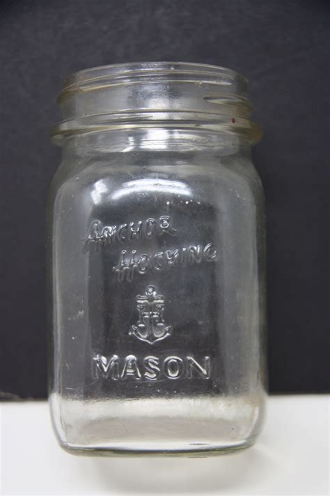 Vintage Anchor Hocking Mason Jar Square Canning Jar Americana Etsy