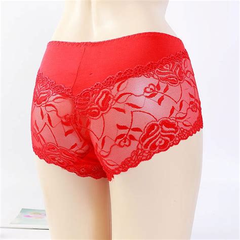 Buy Men Men Seamless Sheath Sexy Lace Mesh New Briefs Breathable