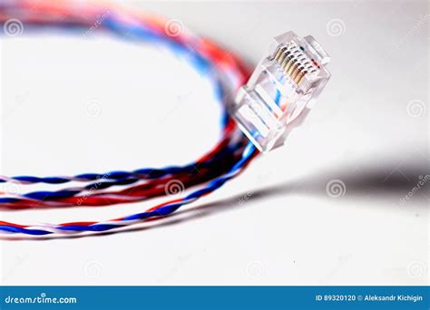 Plug wire color lan stock photo. Image of connector, communication ...