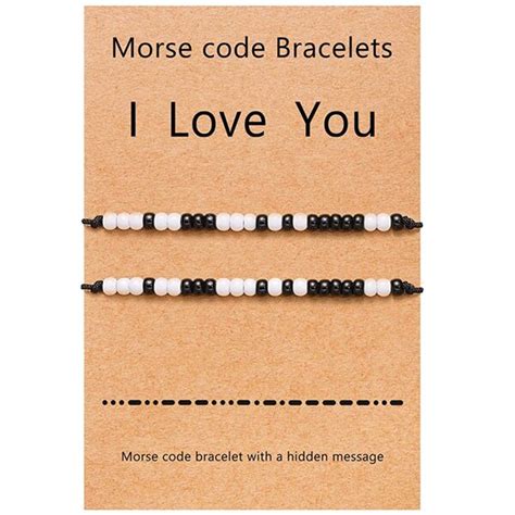 Morse Code I Love You Bracelets Etsy