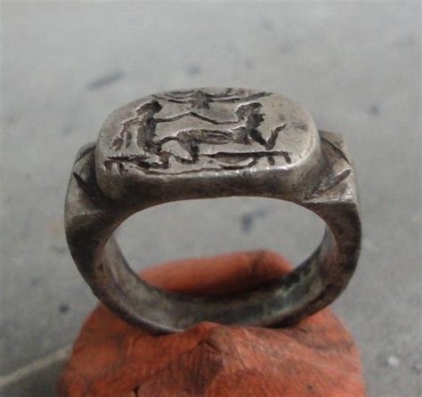 Ancient Roman Senatorial Silver Ring Sex Scene Erotic Artifact Extremely Rare Antique Price