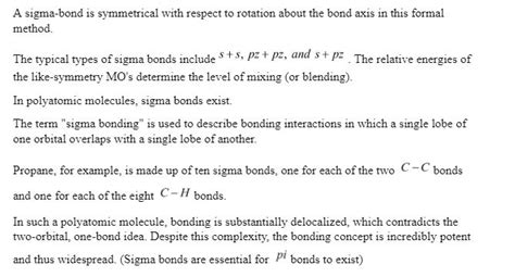 A Short Note on Sigma Bond