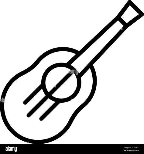 Ukulele instrument icon outline vector. Music guitar. Beach art Stock