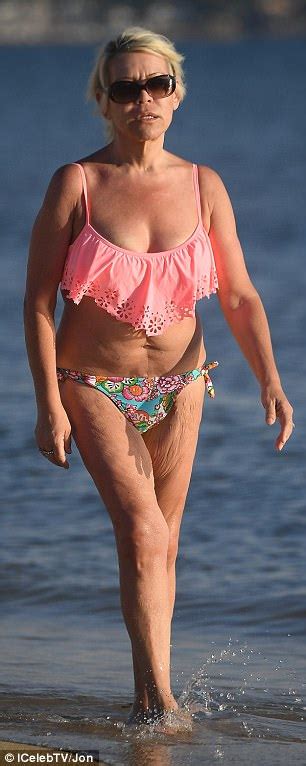 Tina Malone Frolics In Loose Bikini Bottoms In Spain Daily Mail Online