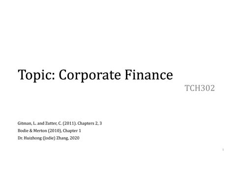 chap  corporate finance gitman   zutter   chapters
