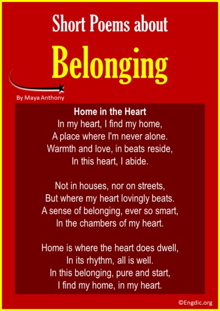 Short Poems About Belonging Engdic