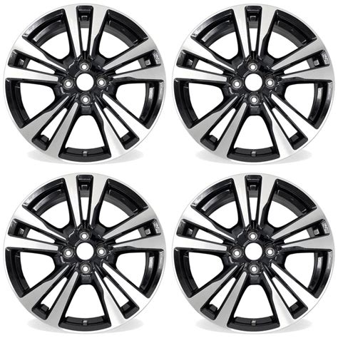 17” Set Of 4 17x65 Machined Black Wheels For Nissan Kicks 2018 2020 O