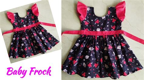 Baby Frock Cutting And Stitching With Designer Sleeves And Belt YouTube