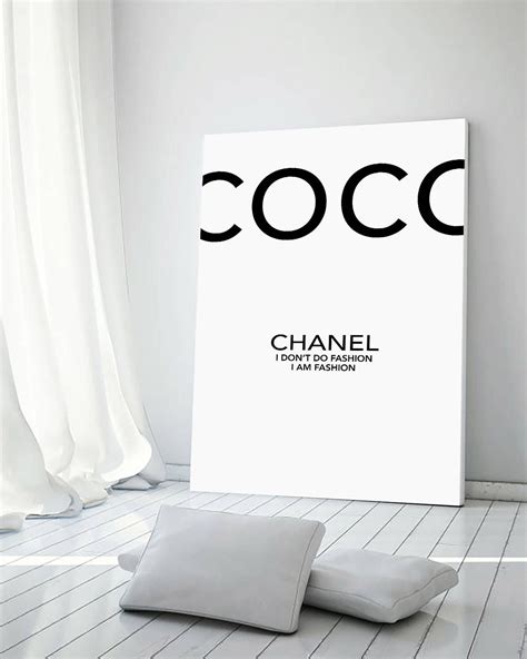 Large Canvas Chanel Art Printed Large Chanel Wall Art Coco Chanel