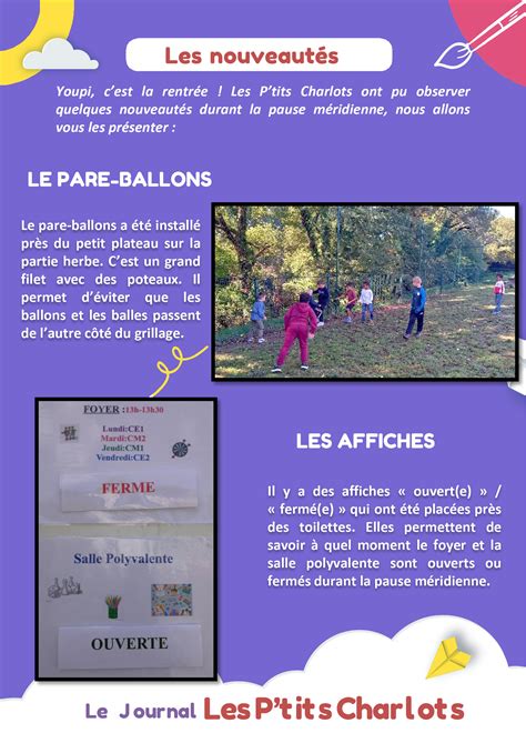 Le Journal Des P Tits Charlots Septembre