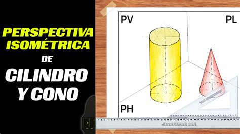 CILINDRO Y CONO en Perspectiva Isométrica YouTube