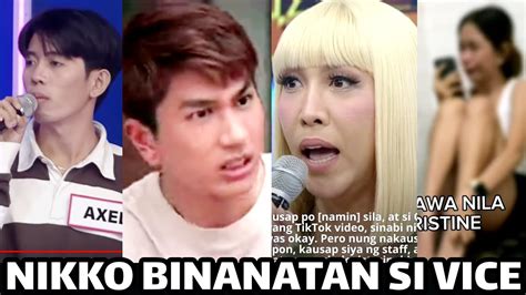 Nikko Natividad Binanatan Si Vice Ganda Sa Axel Christine Showtime