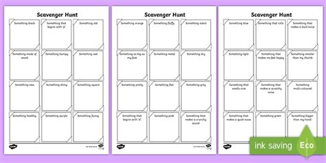 Free Home Scavenger Hunt Worksheets Primary Resources Twinkl