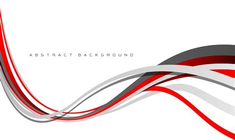 Premium Vector Abstract Red Grey Line Curve Wave Overlap White Design