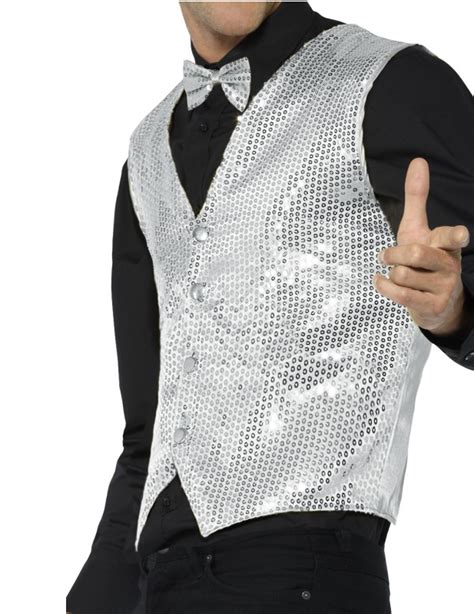 Gilet Argent Sequins Adulte Deguise Toi Achat De D Guisements Adultes