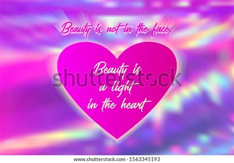 Beauty Not Face Beauty Light Heart Stock Vector Royalty Free