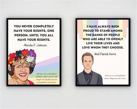 Inspiring Lgbtq Quotes Set Of Posters Lgbtq Empowerment Etsy