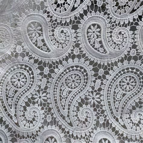 Stunning Heavy Guipure Lace Fabric Hollowed Paisley Lace Etsy Uk