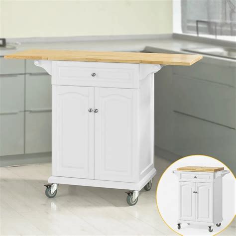 Sobuy Kitchen Trolley With Extendable Worktop Storage Trolley Cart With