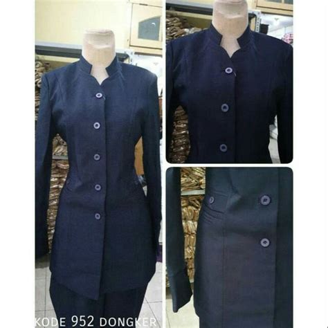 Jual Blazer Baju Kantor Azkia Dongker Baju Kantor Seragam Dinas