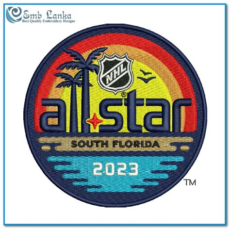 NHL All Star Game Logo 2023 Embroidery Design - Emblanka