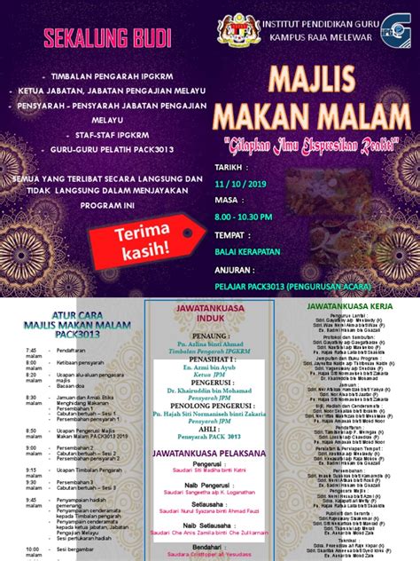 Buku Program Majlis Makan Malam 2 Pdf