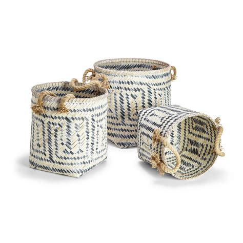 Perivilos S Hand Crafted Baskets With Jute Rope Handles