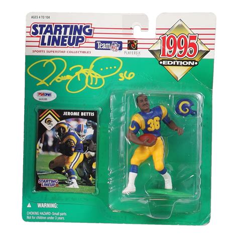 Jerome Bettis Signed Rams Starting Lineup Vinyl Figure With Kenner